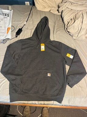 Carhartt Men’s Charcoal Gray Hooded Sweatshirt